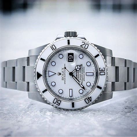 rolex submariner white|rolex submariner all white.